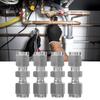 4Pcs Compression Tube Adapter 304 Stainless Steel DoubleFerrule Straight Reducer Union