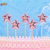5Pcs/Lot Cake Topper Creative For Baby Shower Birthday Party Wedding Celebration Cake Decoration Star Heart Cupcake Insert