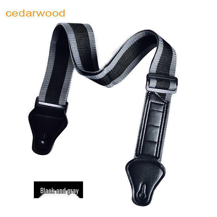 Unisex Classic Guitar Strap with Plectrum Holder for Acoustic & Electric Guitars