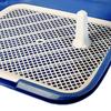 Dog Potty Tray with Raised Fences Removable Mesh Grid Pad and Post Prevent Splashing Large Space Dog Training Toilet