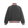 Mens Vintage Baseball Jacket Striped Casual Outerwear Fall Loose Fit Stand Collar Windproof