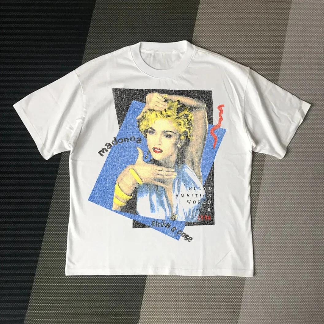 Мадонна Blond Ambition Tour Футболка Графика Винтаж 1990 Инди Гранж Y2K Vouge XL