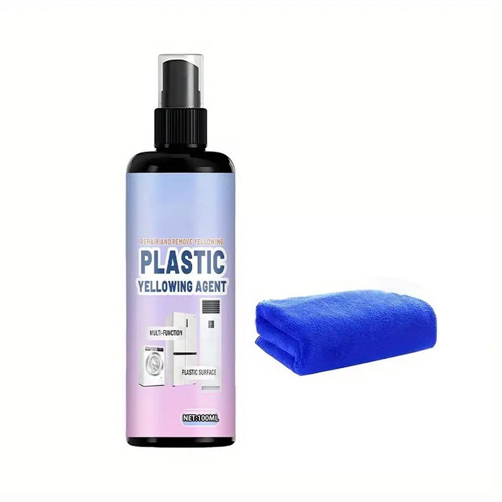 Air Conditioning Shell Stain Remover with Towel Plastic Gloss Restoration Agent Appliance Plastic Yellowing Removal