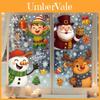Christmas Window Cling Decals With Santa Snowman Reindeer Snowflake Pvc For Holiday Decor