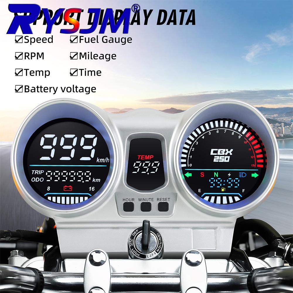 *LED Motorcycle Tachomete LCD Digital Speedometer Dashboard For Honda CBX250 CBF250 Twister 2001-2008 OEM 37100-KPF-961 Speedometer