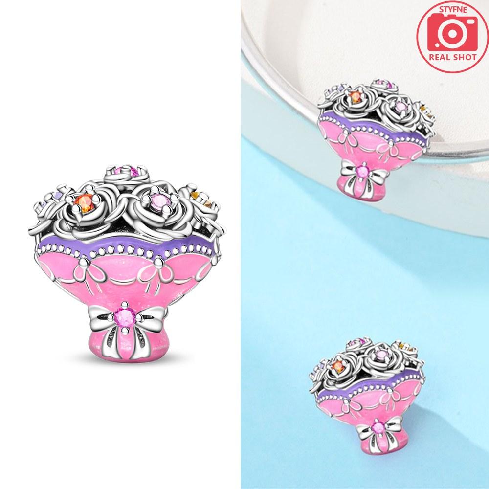 Rose Bouquet Beads Copper Colors For Charms Copper Colors Original Bracelet For Jewelry Making