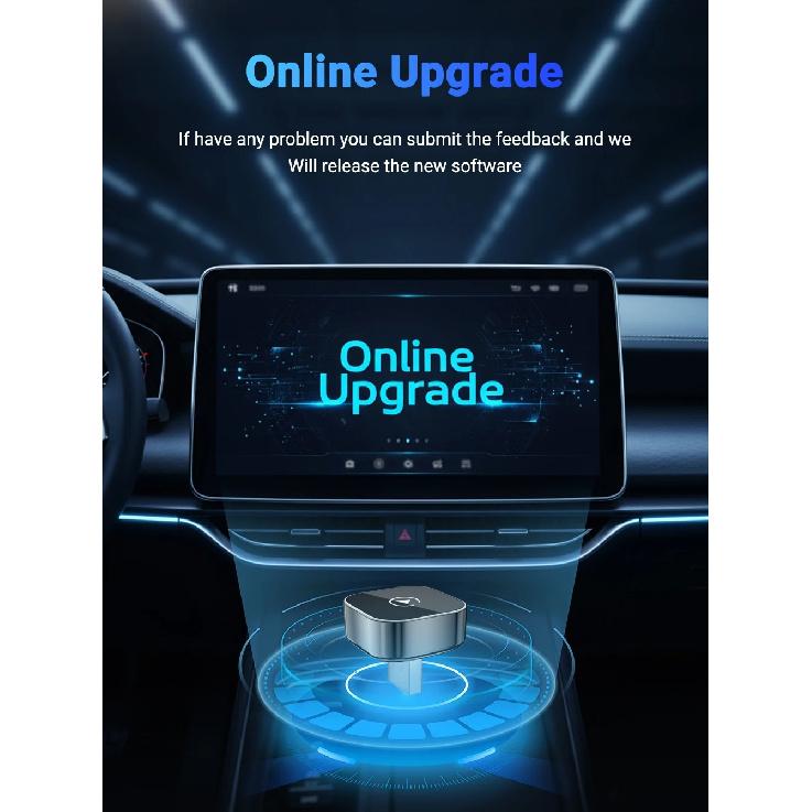 2026 New 2in1 Wired to Wireless CarPlay Adapter, Android Auto Dongle, High-Quality Car Accessory Smart Box 5GHz WiFi Type-C/USB