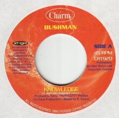 7inch Record BUSHMAN - Knowledge CRT920 Charm Jamaica Reggae, Ska & Dub Used