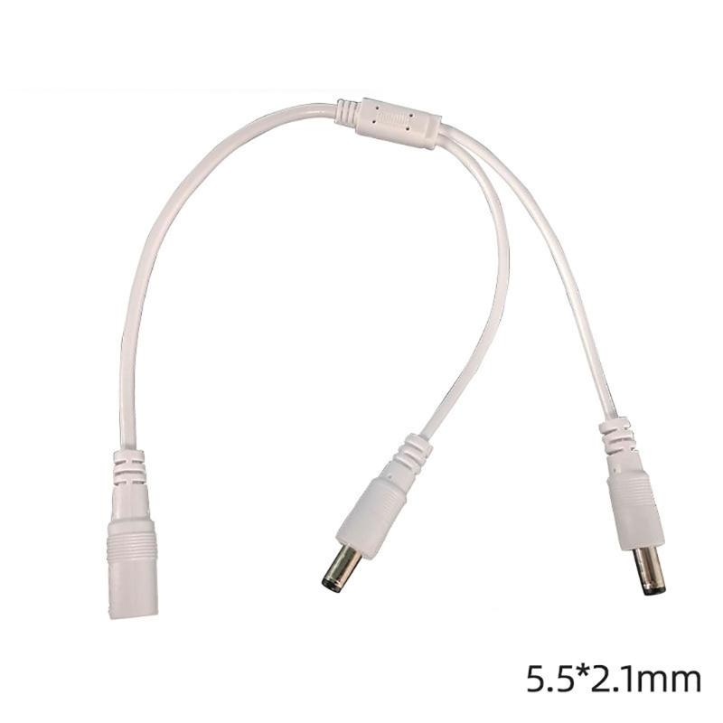 5.5mmx2.1mm Y Splitter Cable DC5.5x2.1mm CCTV Powers Supply Splitter Cable  1 To 2Way,1 To 4Way Splitter Power Cord