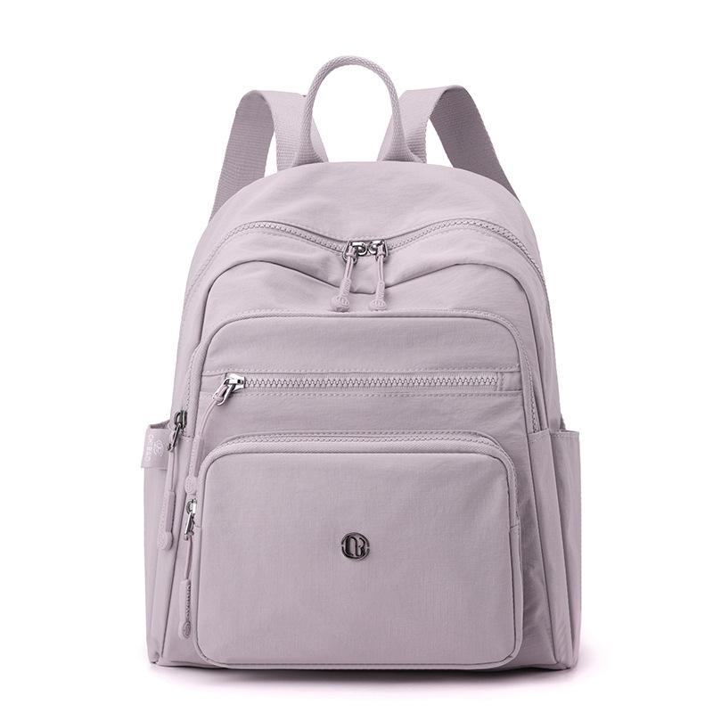 

Многослойный женский рюкзак для хранения простой повседневный универсальный студенческий школьный рюкзак большой вместимости для улицы, поездок, работы One Size лавандовый