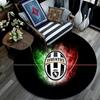 Juventus Football Club Round Area Rug,Carpet Rug for Living Room Bedroom Sofa Playroom Decor,Non-slip Floor Mat