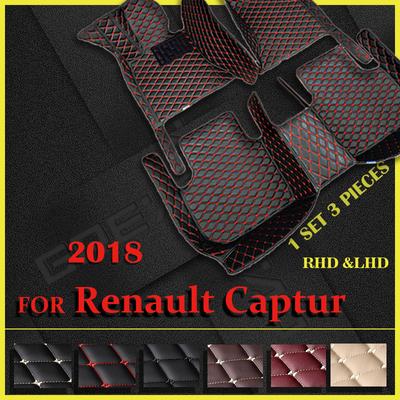 Tapis de sol de voiture pour Renault Captur 2018, coussinets de pied automobiles personnalisés, tapis automobile