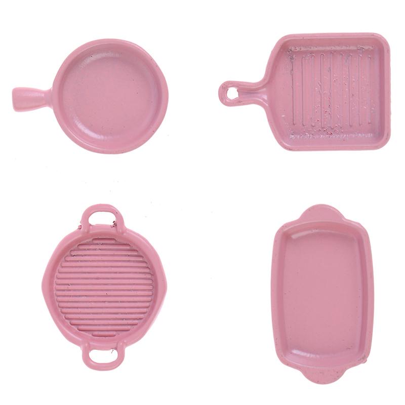 2-33pcs Dollhouse Miniature Trays Plates Doll Mini Food White Dishes Tableware Kitchen Toys Doll House Accessories