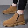 Fashion Warm Man Shoes Platform Winter With Fur Boots for Men Offer Hot Selling New Cheap Size 45 44 Low Price High Quality Comfortable
