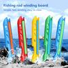 5Pcs Random Color Fishing Coiling Card Winding Wrapped Wire Board Line Container Fishing Rod Clips
