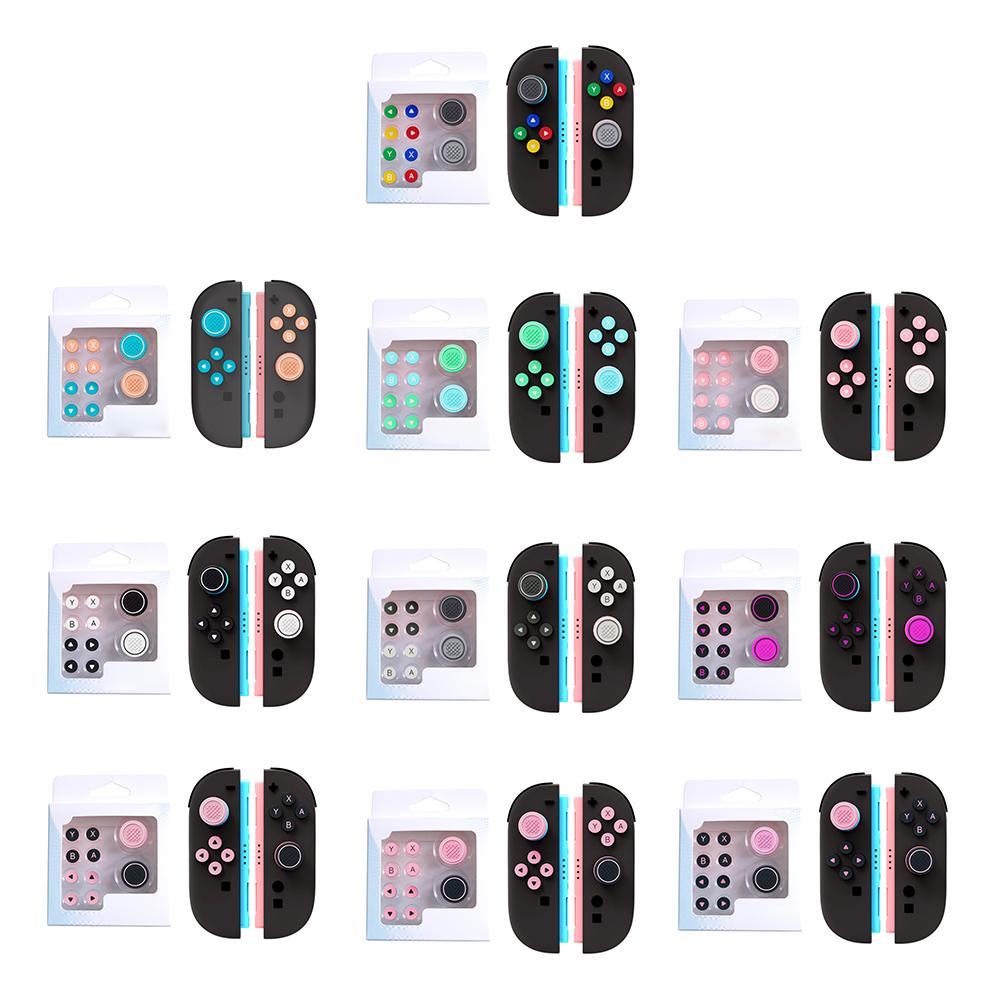 For Nintendo Switch 2 Thumb Grip Caps Joystick Caps & ABXY Button Sticker Set for Switch 2 Joycon Game Accessories Kit