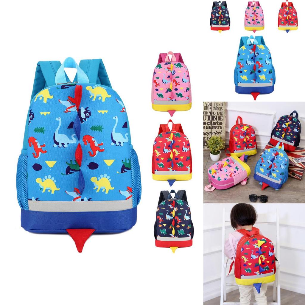 Cute Cartoon Animal Print Toddler Backpack Durable Nylon For Boys And Girls