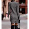 TIFICY Women's Fashion Casual Fall Winter Solid Color Print Long Sleeve O-Neck Sweaters