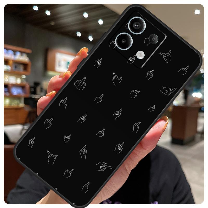 Middle Finger Case For Xiaomi Redmi Note 14 10 13 12 11 15 Pro Plus Cover For Redmi 15 15C 12C 13C 14C 10C