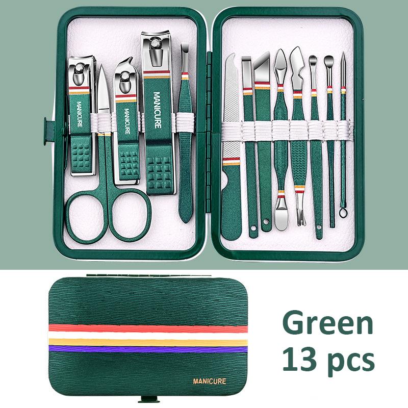 Xiaomi 7-18 Pcs Manicure Set Nail Clippers Kit Professional Stainless Steel Nail Care Tools with Leather Travel Case For Man and Women