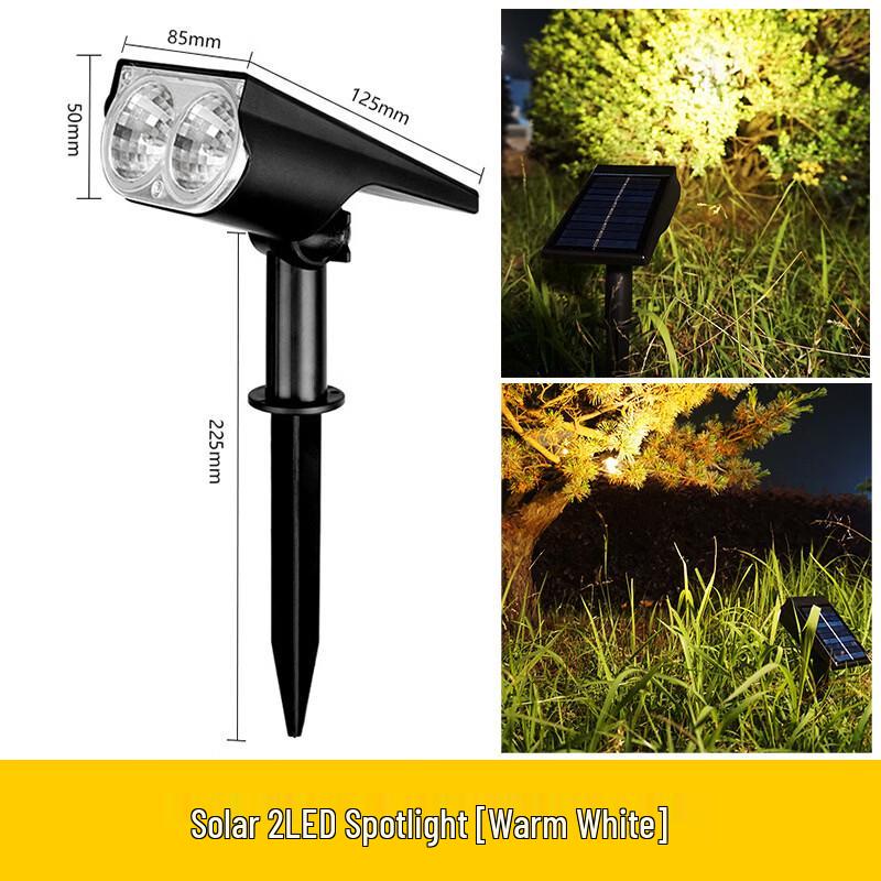 Lishi Dual-Power Solar Outdoor LED Garden Spotlight