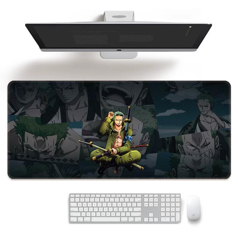 Cartoon Anime Mouse Pad Oversized ONE PIECE Boys E-sports Game Two-dimensional Computer Keyboard Desk Pad Office Cute Large Size  Non-slip Mouse Pad