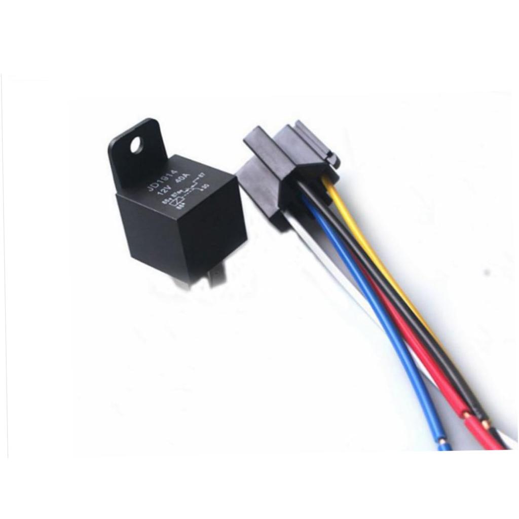 SWOOMEY 5 Pcs Car Relay Pin with Connector Relay Socket Black High Definition