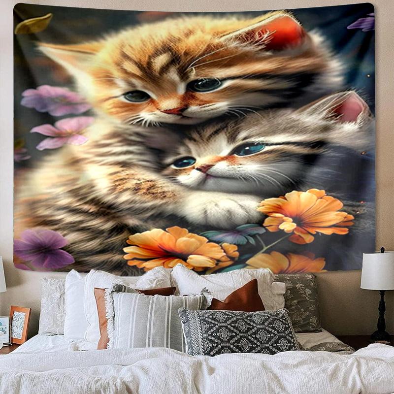 Glamorous Cat In Shades Tapestry Room Decoration Wall Hanging for Living Room Bedroom, dormitory, Birthday and Christmas gifts