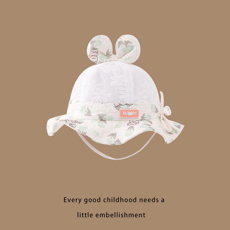 Infant and Toddler Fisherman Hat Spring and Summer Cute Baby Girl Hat Girl Super Cute Sun Protection Pot Hat