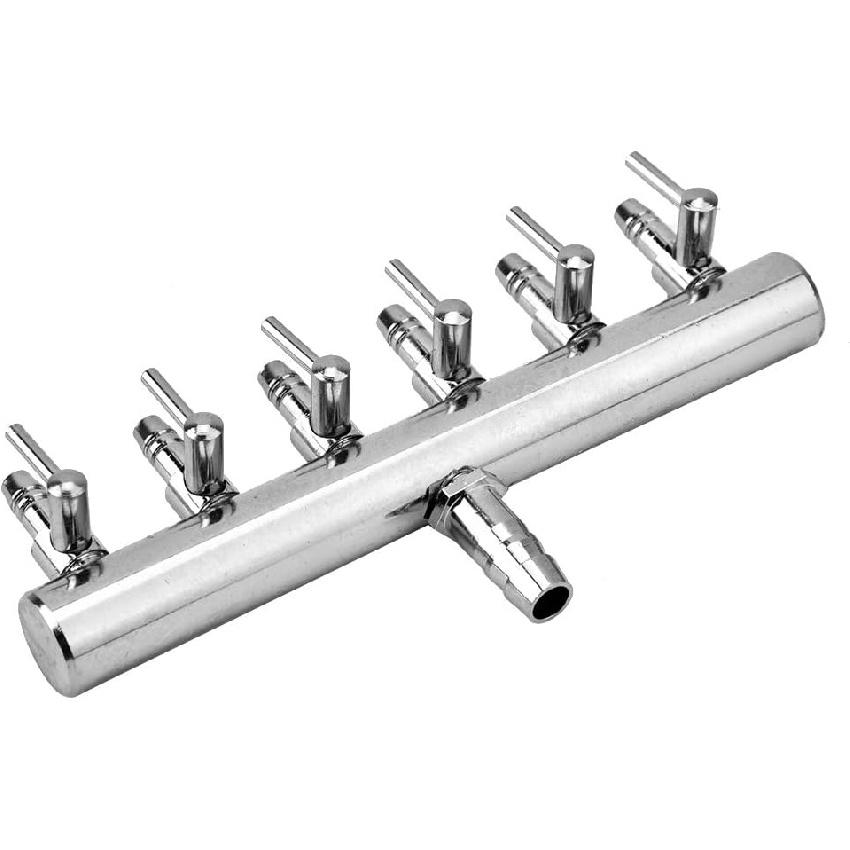 Aquarium one-Way Air Flow Valve, Control Valve, for Aquarium Applications(8 To 4mm 6-Hole Diverter Head)