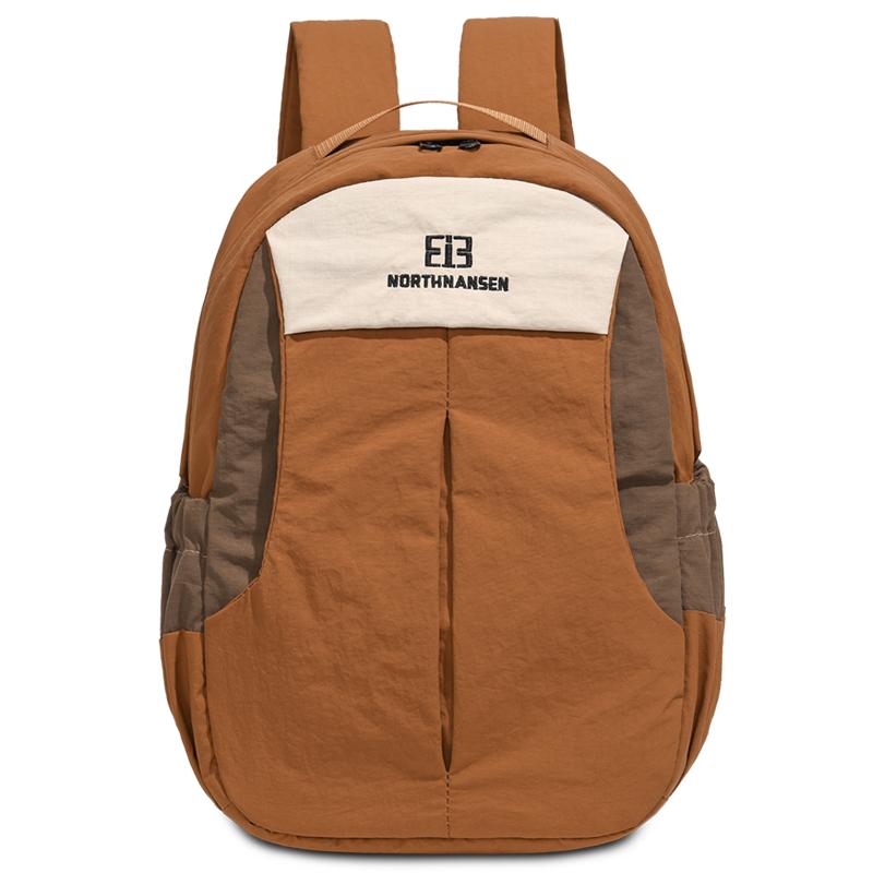 Контрастный цвет Студенческий школьный рюкзак Женский уличный дорожный легкий рюкзак коричневый