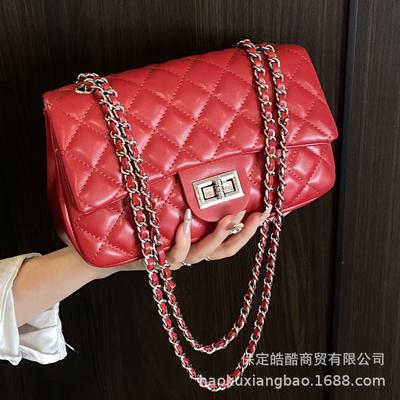 Premium Diamond Chain Bag Women's Summer 2025 New Fashion Shoulder Small Square Bag Korean Versatile Messenger Bag