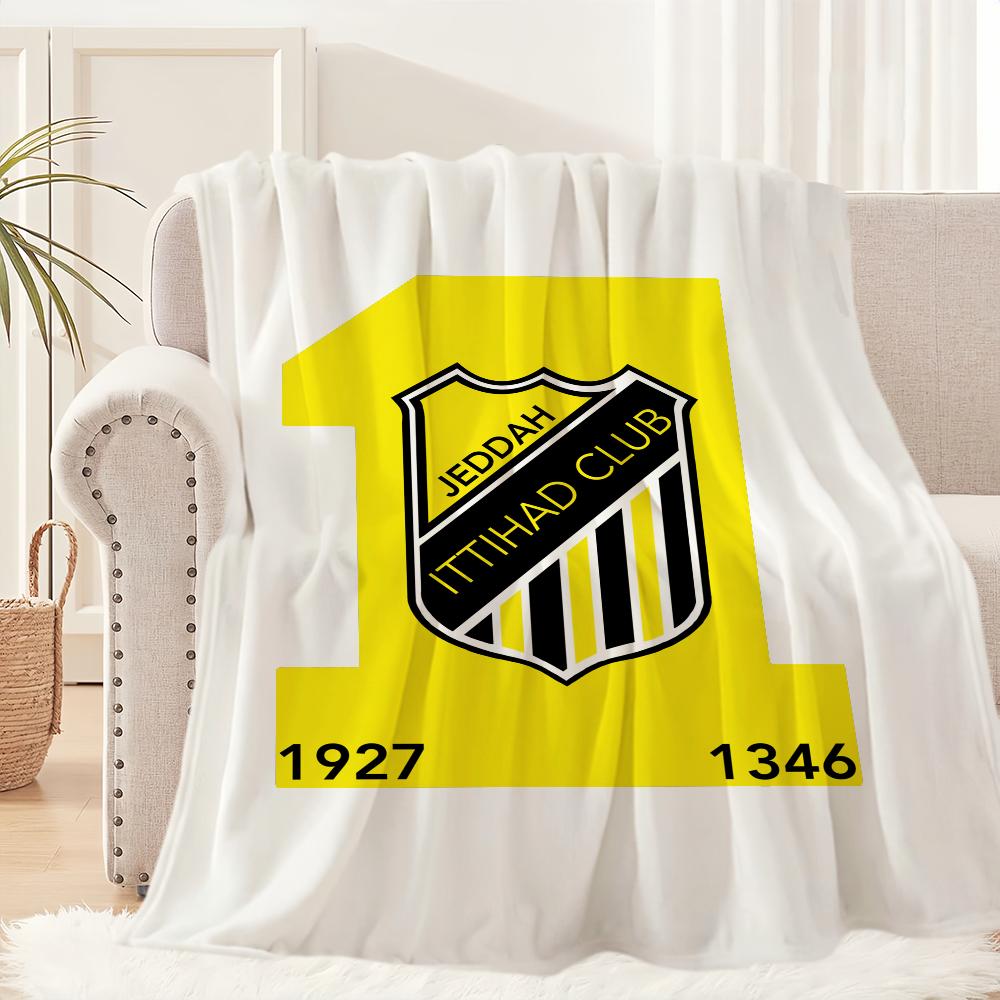 Al-Ittihad Club Football Blanket Blanket for Couch Sofa Travel Home Hiking Picni Bed Beding Flannel Blanket birthday gift