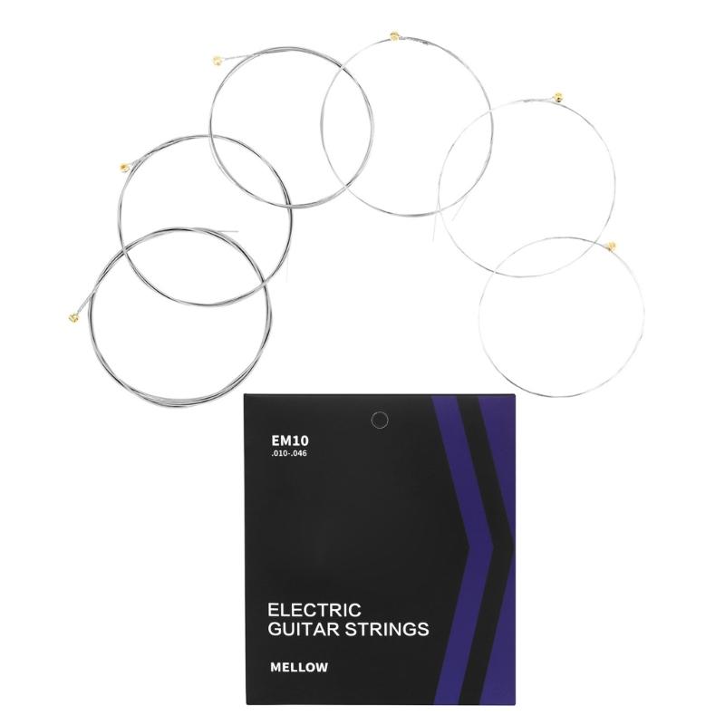 6Pcs .010-.046 Electric Guitar Strings Brilliant Sound Quality Strings for 6 String Guitar Accessories Powerful 1