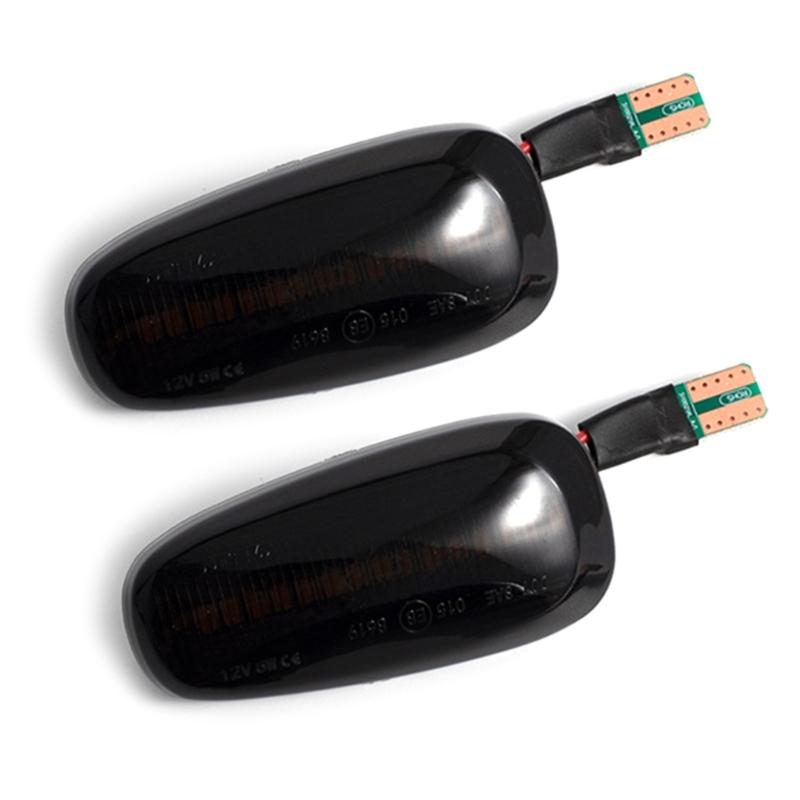 

2 шт. Последовательный мигающий дымчатый динамический светодиодный боковой габаритный фонарь с эффектом бегущей строки, указатель поворота для Astra G Coupe T98C 2000-2004