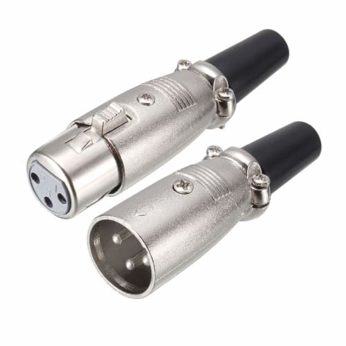 uxcell XLR Male/Female Connector Cable Plug Audio Socket for Microphone, 3-Pin, 1 Pair