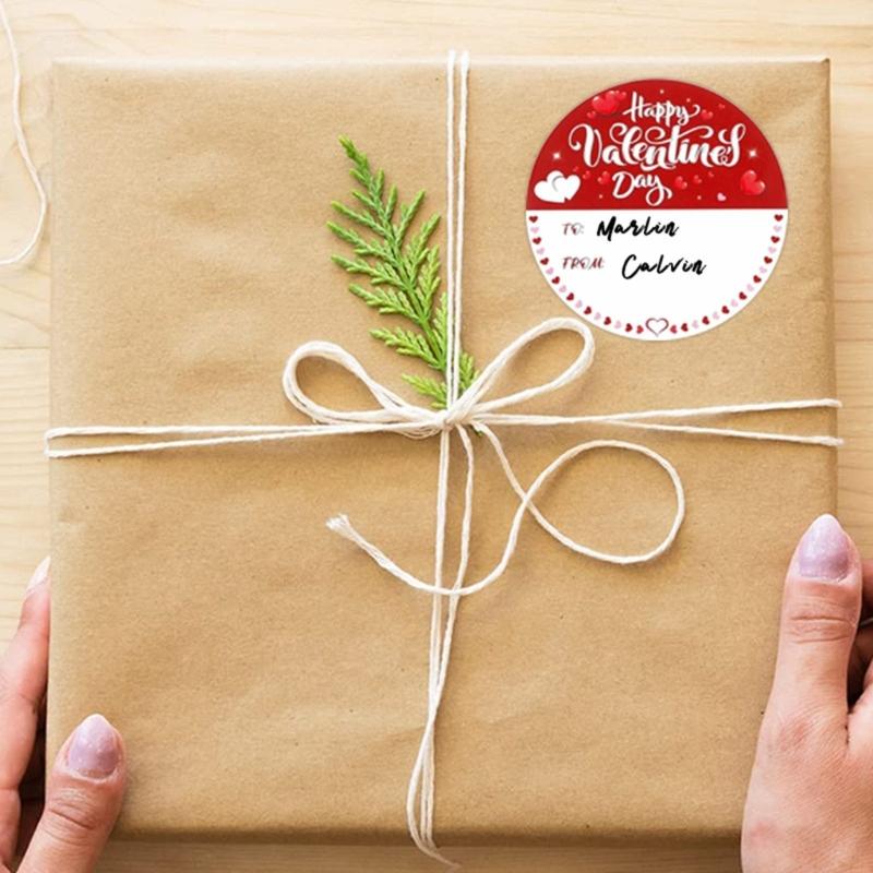 500 Stück Valentinstag Siegelaufkleber 50mm Beschreibbare Runde Siegelaufkleber Selbstklebendes Verpackungsetikett für Umschlagkarte
