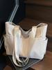 Women's Minimalist Commuter Canvas Tote: Lightweight, Versatile, Large-Capacity Shoulder Bag