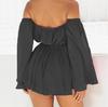 Open Summer Sleeves Word Shoulder Straps Tube Top Casual Wear High Dress Waist