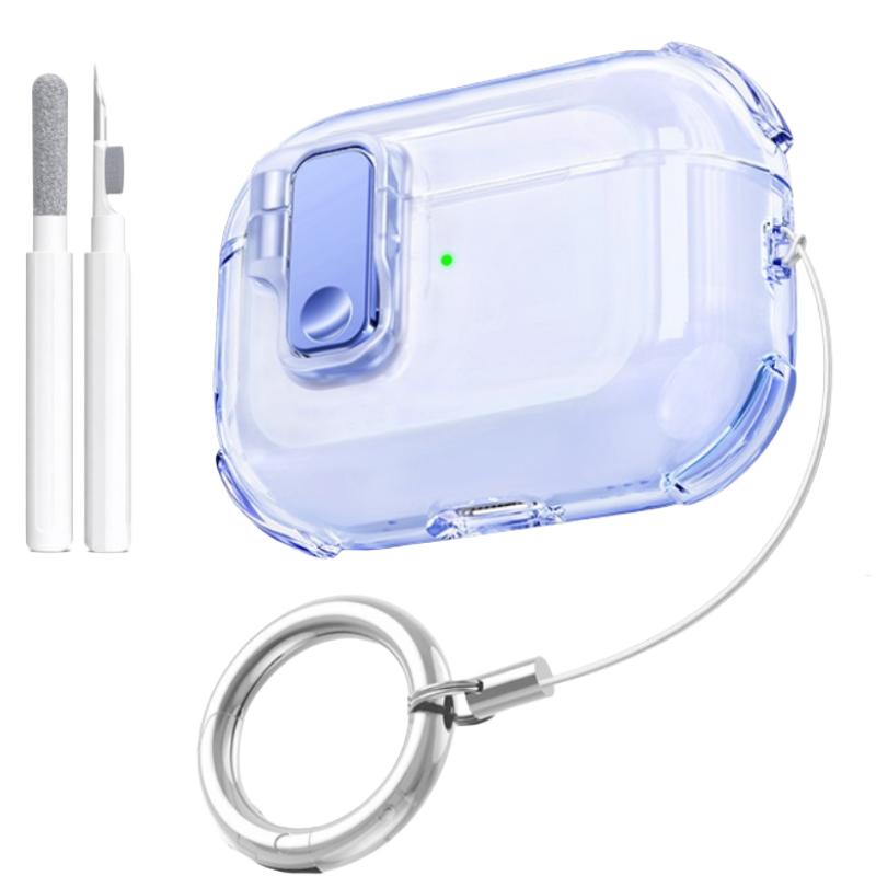 for AirPods Pro 3 Case Cover with Cleaning Kit Secure Lock Clear Case Soft TPU Protective Cover For AirPods Pro 3 with Keychain