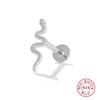 S925 Sterling Silver New Version Puncture Internal Thread Flat Head Body Auricle Puncture Earbone Stud Earring Stud Earring