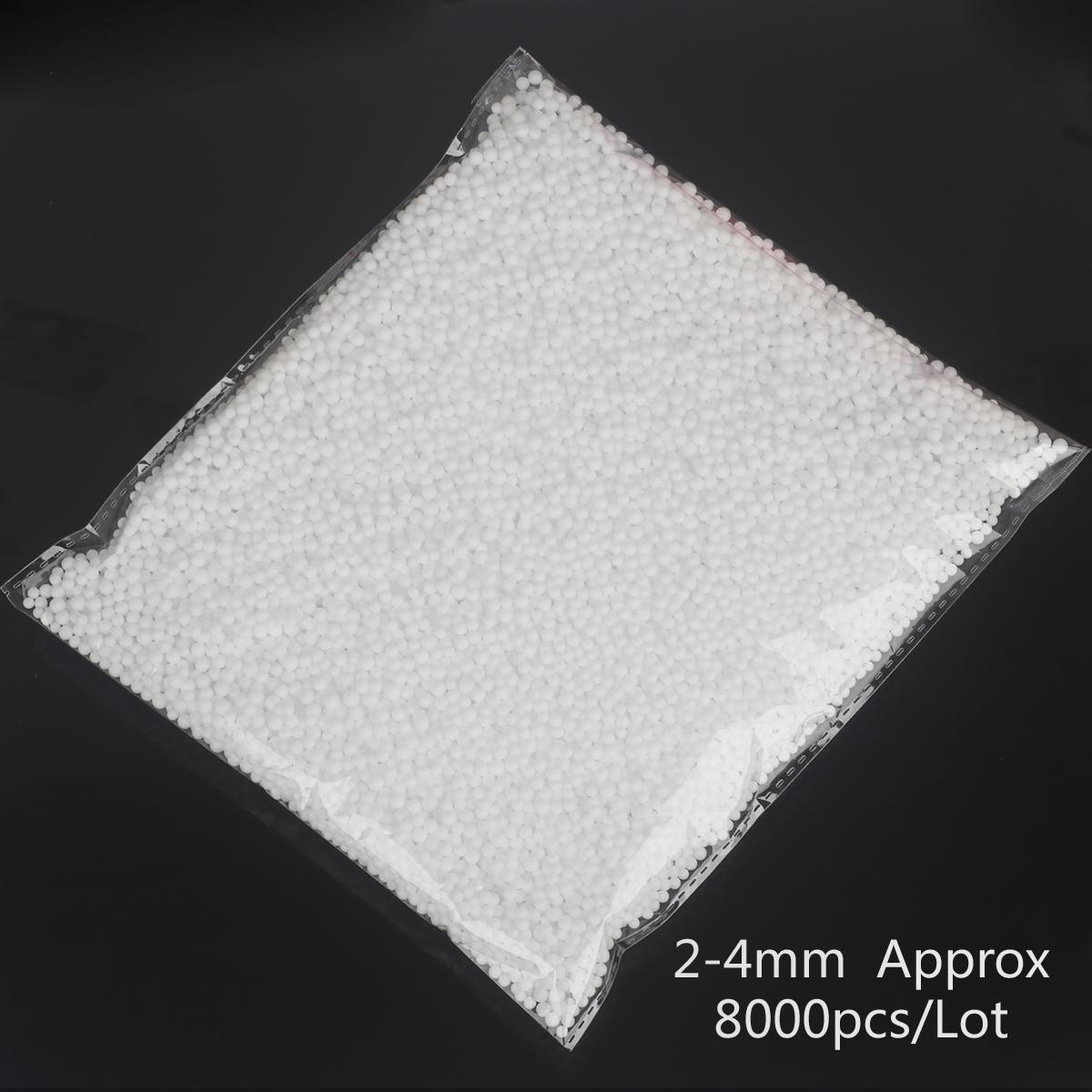 

2-4 мм/5-10 мм різнокольорові пінопластові кульки, міні-намистини, полістирольний наповнювач з пінополістиролу, бульбашка, своїми руками, весільні різдвяні прикраси 2-4mm 8000pcs білий