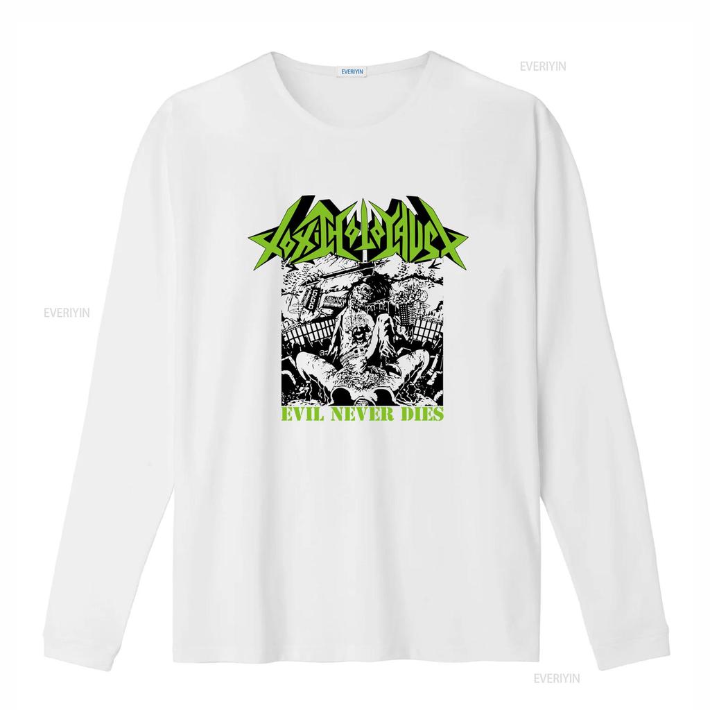 TOXIC HOLOCAUST EVIL NEVER DIES T Shirt White Cotton Sizes S To 5XL Vintage Washed Breathable Homme Slightly Stylish Stretched