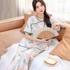 New pajamas women's summer cotton silk retro style women's new Chinese hanfu mother cotton silk loungewear large size