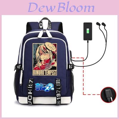 Plecak That Time I Got Reincarnated As A Slime Z Ładowaniem USB Wielofunkcyjna Torba Casualowa Do Użytku Zewnętrznego