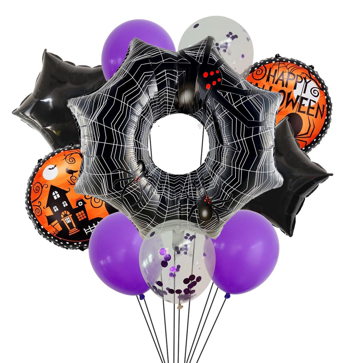 

Halloween Themed Balloon Pumpkin Skeleton Bat Aluminum Film Balloon Set Party Scary Atmosphere Arrangement Style 17