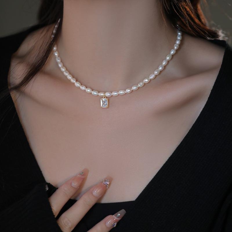 

Натуральный жемчуг неправильной формы и неправильное ожерелье. Мелкий Жемчуг, Модная, Милая и Роскошная Цепочка на Шею, Ожерелье-Чокер. H97