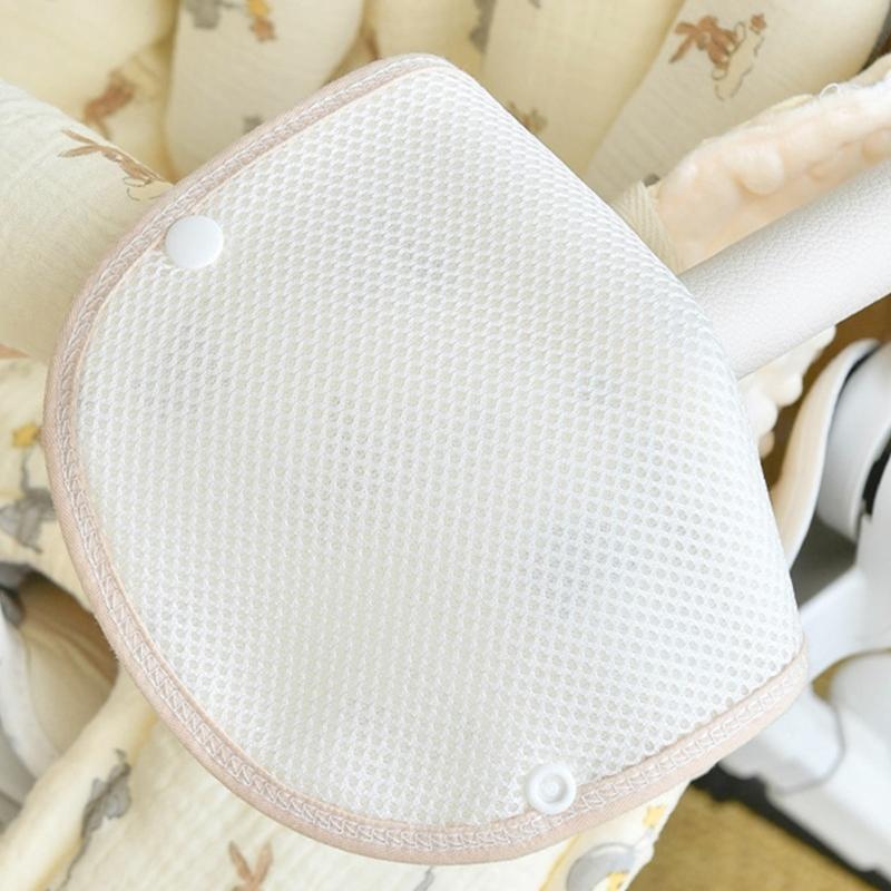 Soft Breathable Cotton Baby Strollers Accessories Set Easy To Install Baby Strollers Handle Cover Set for Safety & Comfort