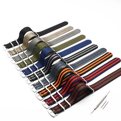 For Omega Seamaster Replica Watch Strap 20 Mm High Quality 22mm Watch Bracelet Striped Nato Strap for Army Sport Nylon Watchband