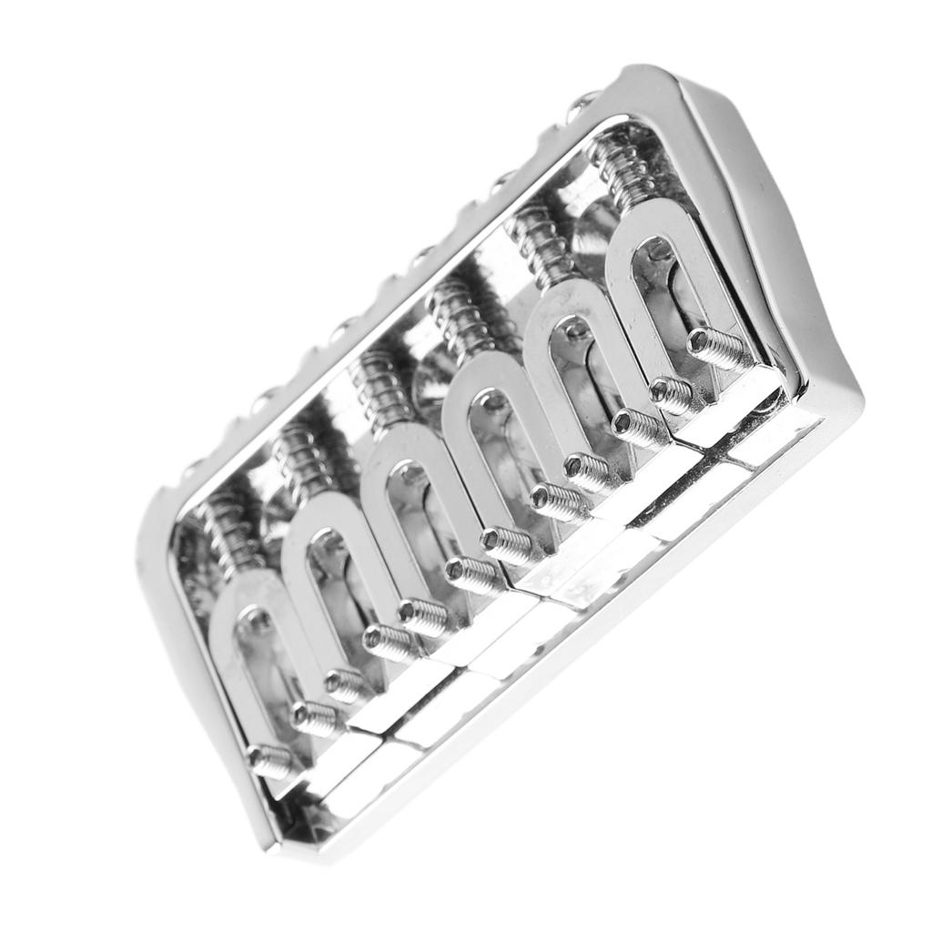 Fixed Guitar Bridge Brass Chrome Guitar Bridge Replacement Tool Accessories for Instrument Maintenance